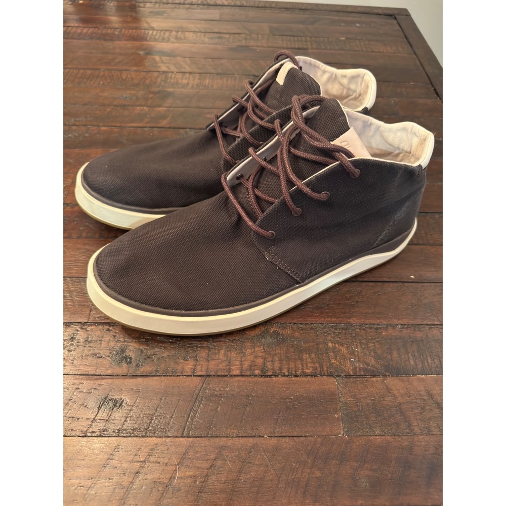 OluKai Papaku Mens Brown Textile Chukka Boots 10539-6363 Size 12